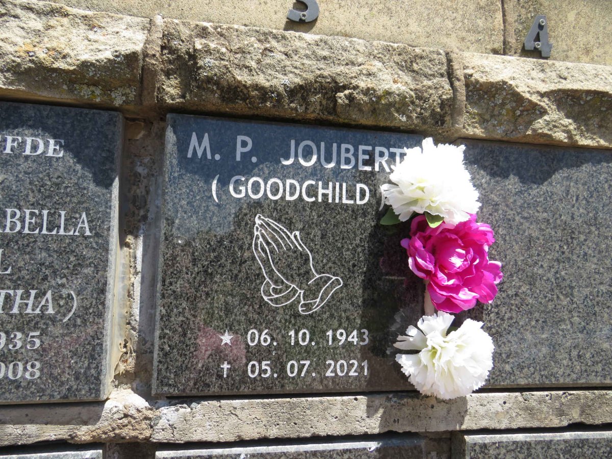 JOUBERT M.P. nee GOODCHILD 1943-2021