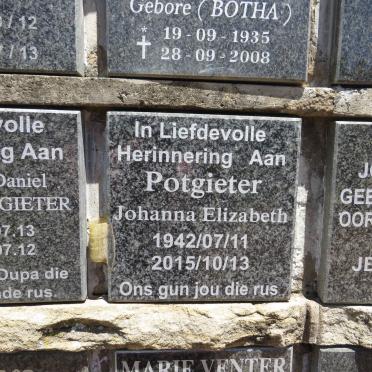 POTGIETER Johanna Elizabeth 1942-2015