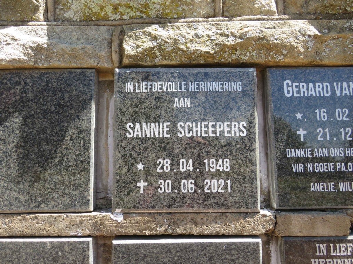 SCHEEPERS Sannie 1948-2021