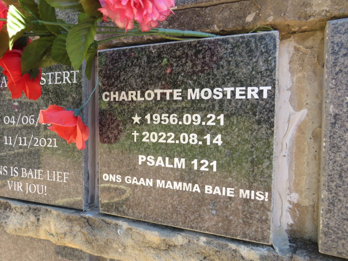 MOSTERT Charlotte 1956-2022