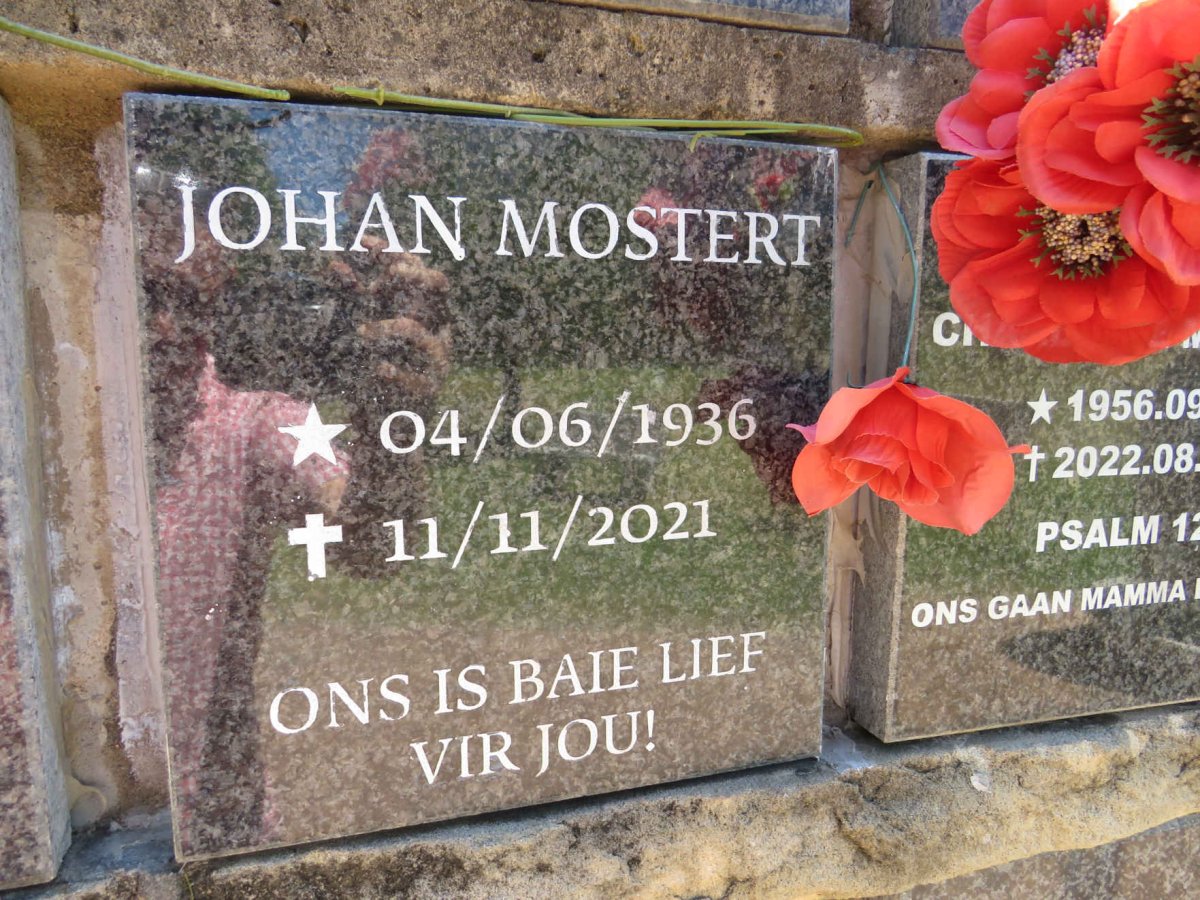 MOSTERT Johan 1936-2021