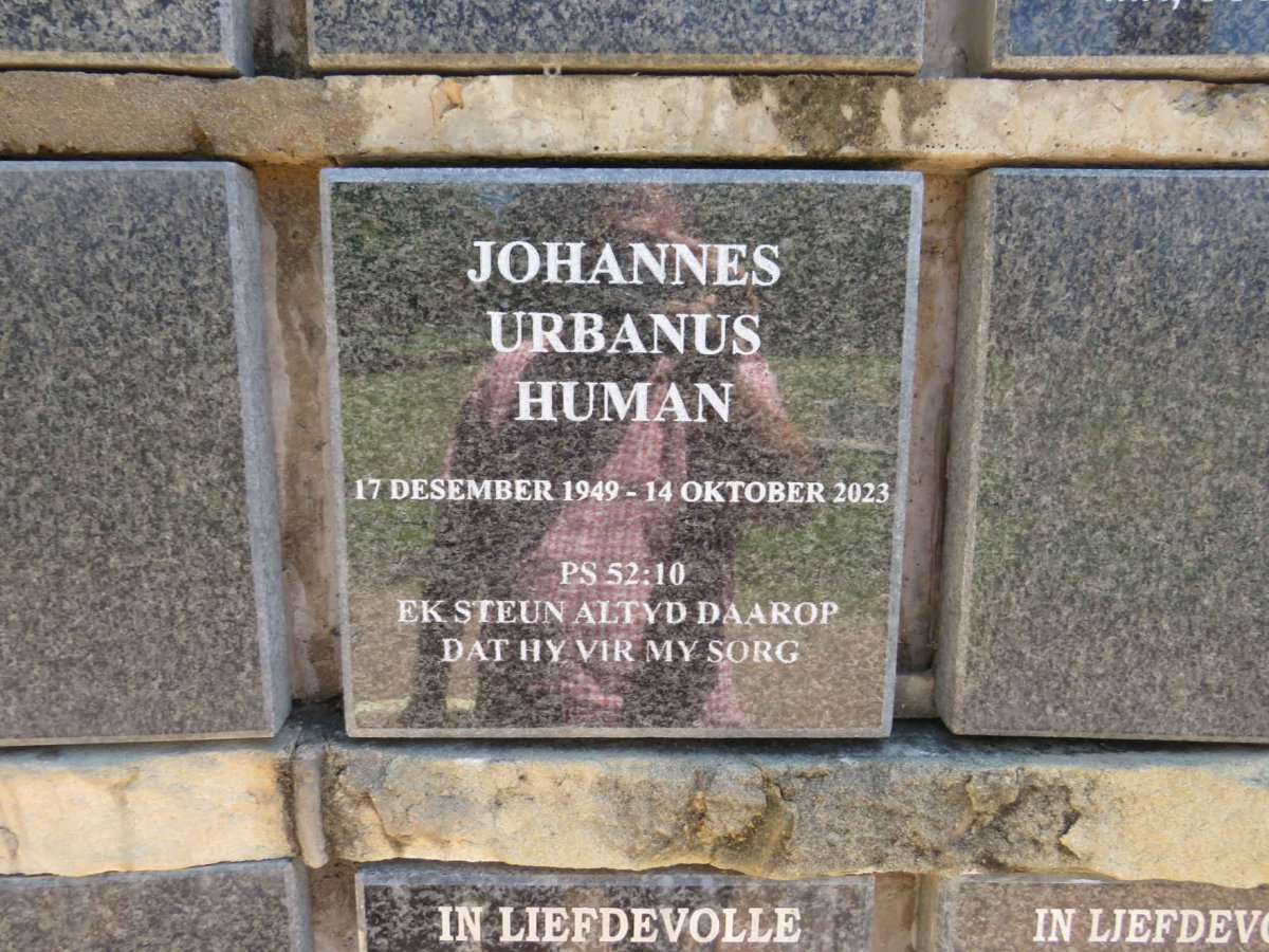 HUMAN Johannes Urbanus 1949- 2023