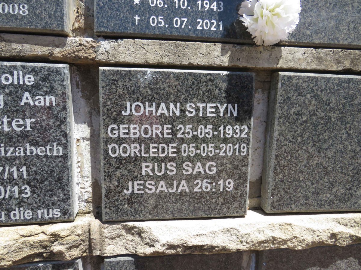 STEYN Johan 1932-2019