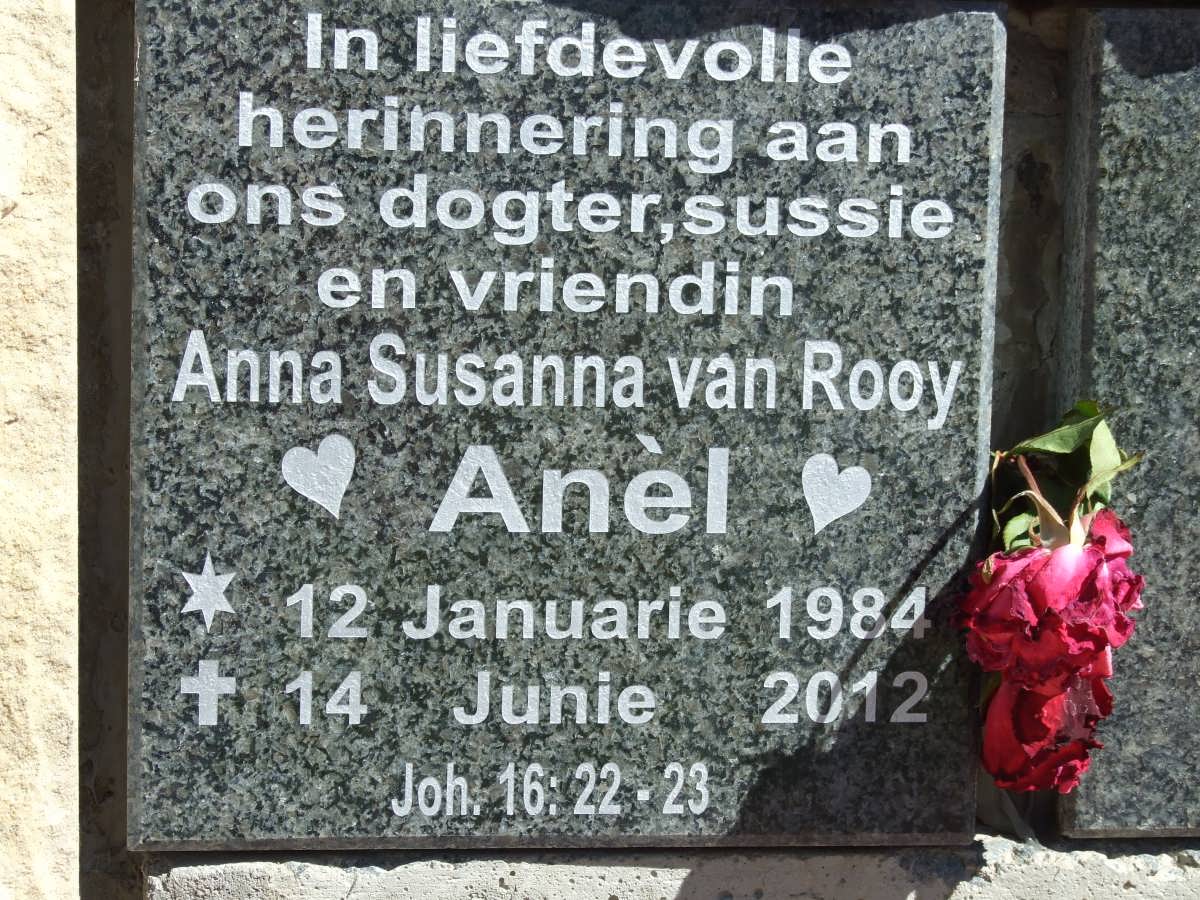 ROOY Anna Susanna, van 1984-2012