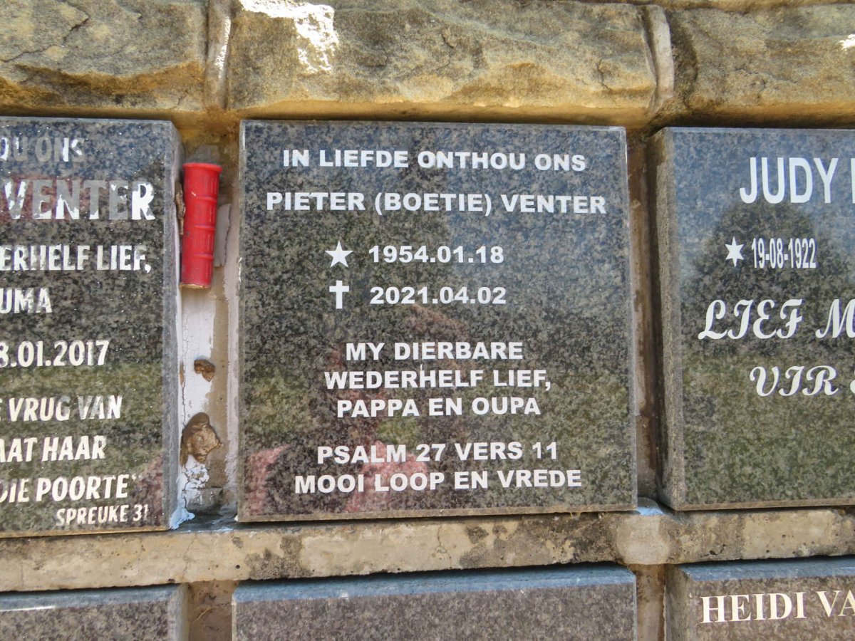 VENTER Pieter 1954-2021
