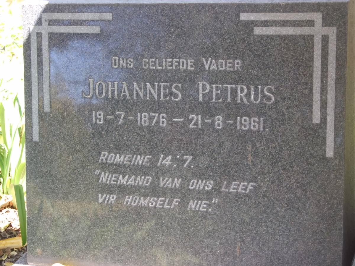 SPUY Johannes Petrus, van der 1876-1961 & Maria Magdalena MARAIS 1877-1960