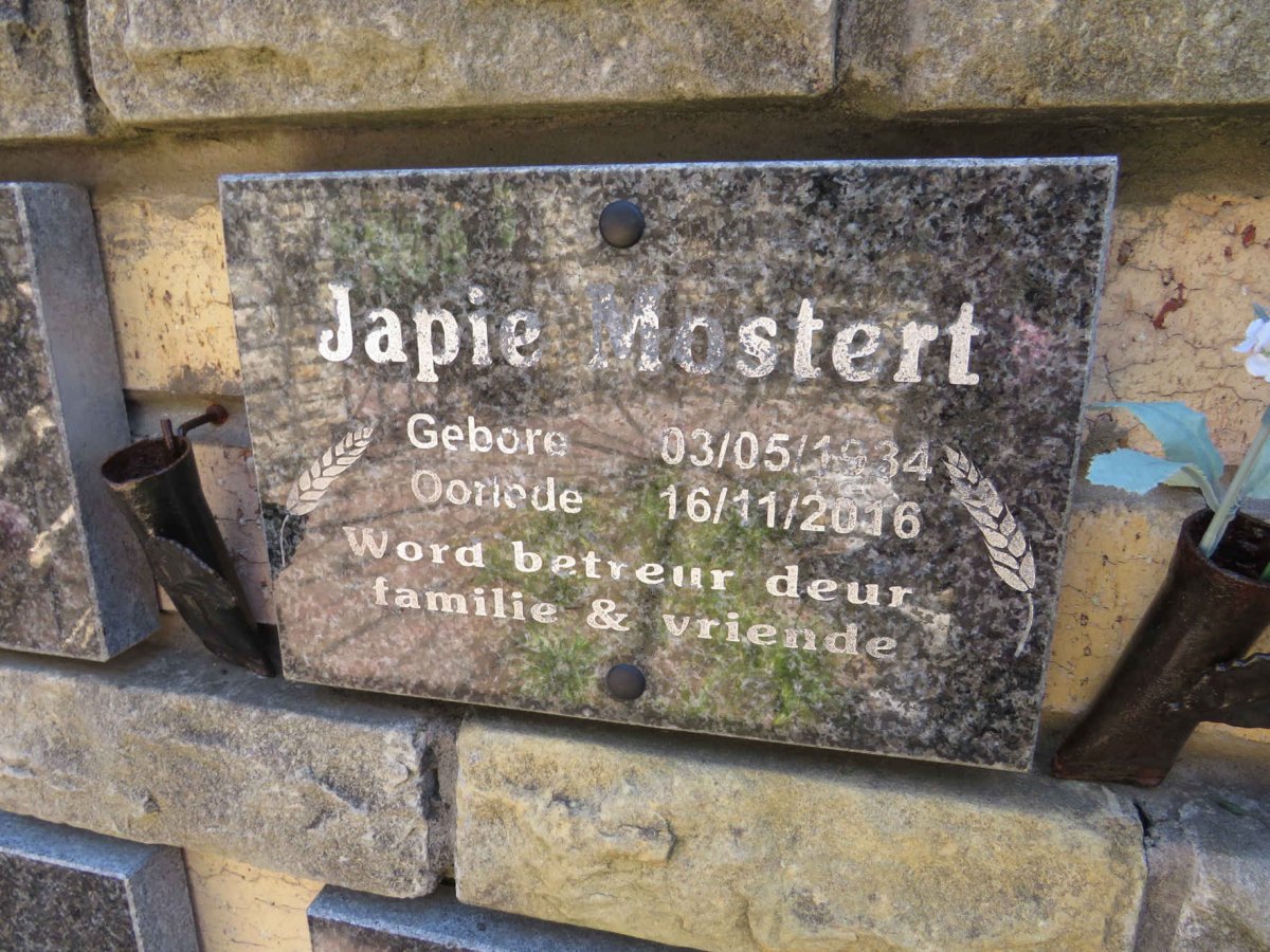 MOSTERT Japie 1934-2016