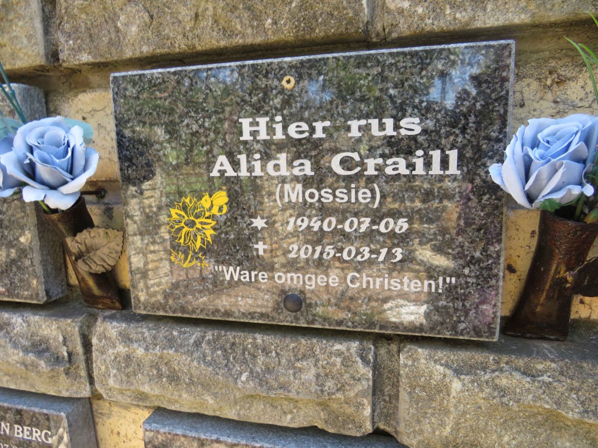 CRAILL Alida 1940-2015