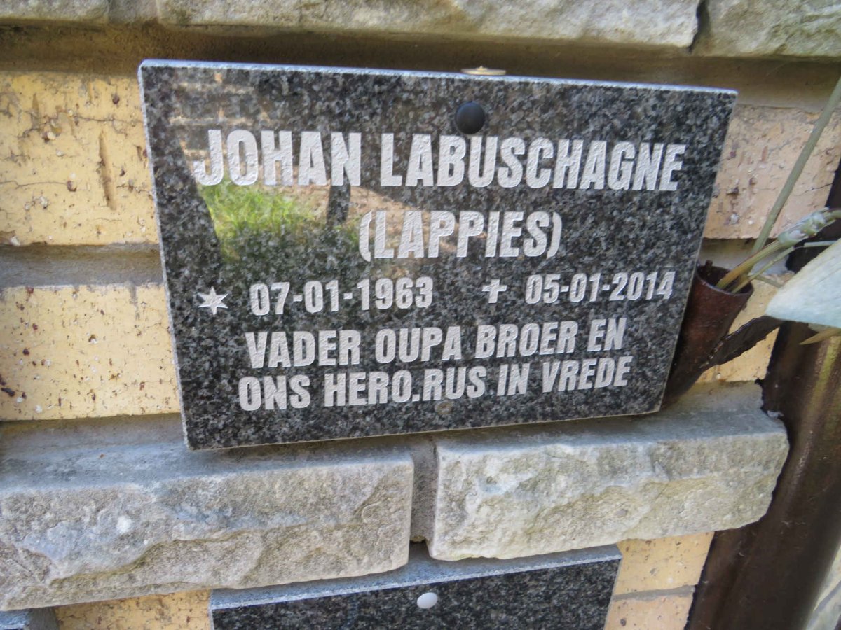 LABUSCHAGNE Johan 1963-2014