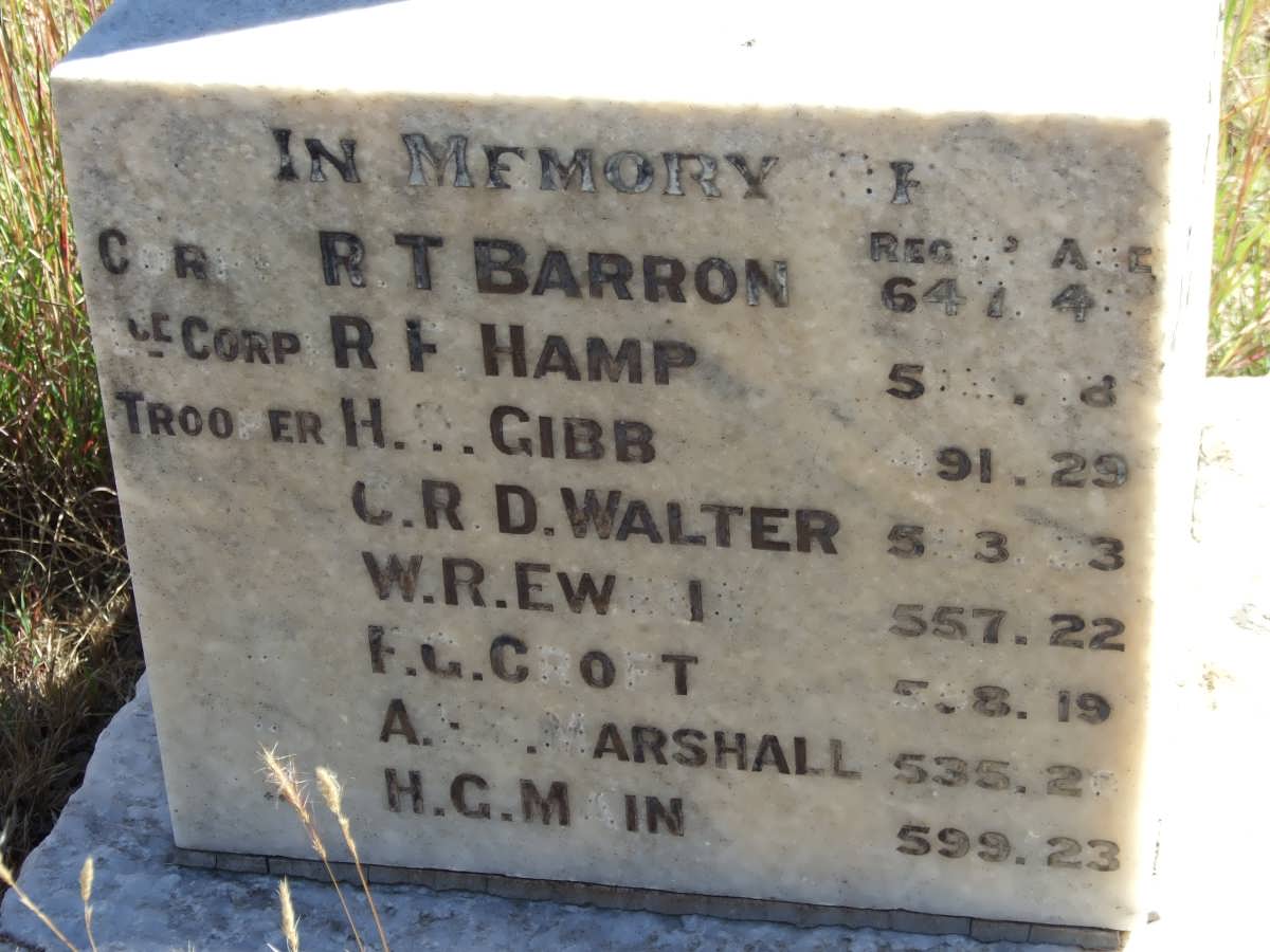2. Memorial stone: Anglo Boer War - British soldiers