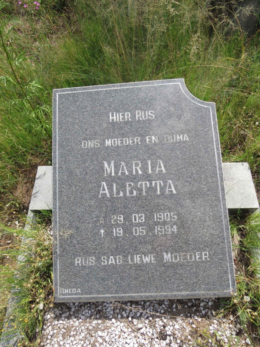 ? Maria Aletta 1905-1994