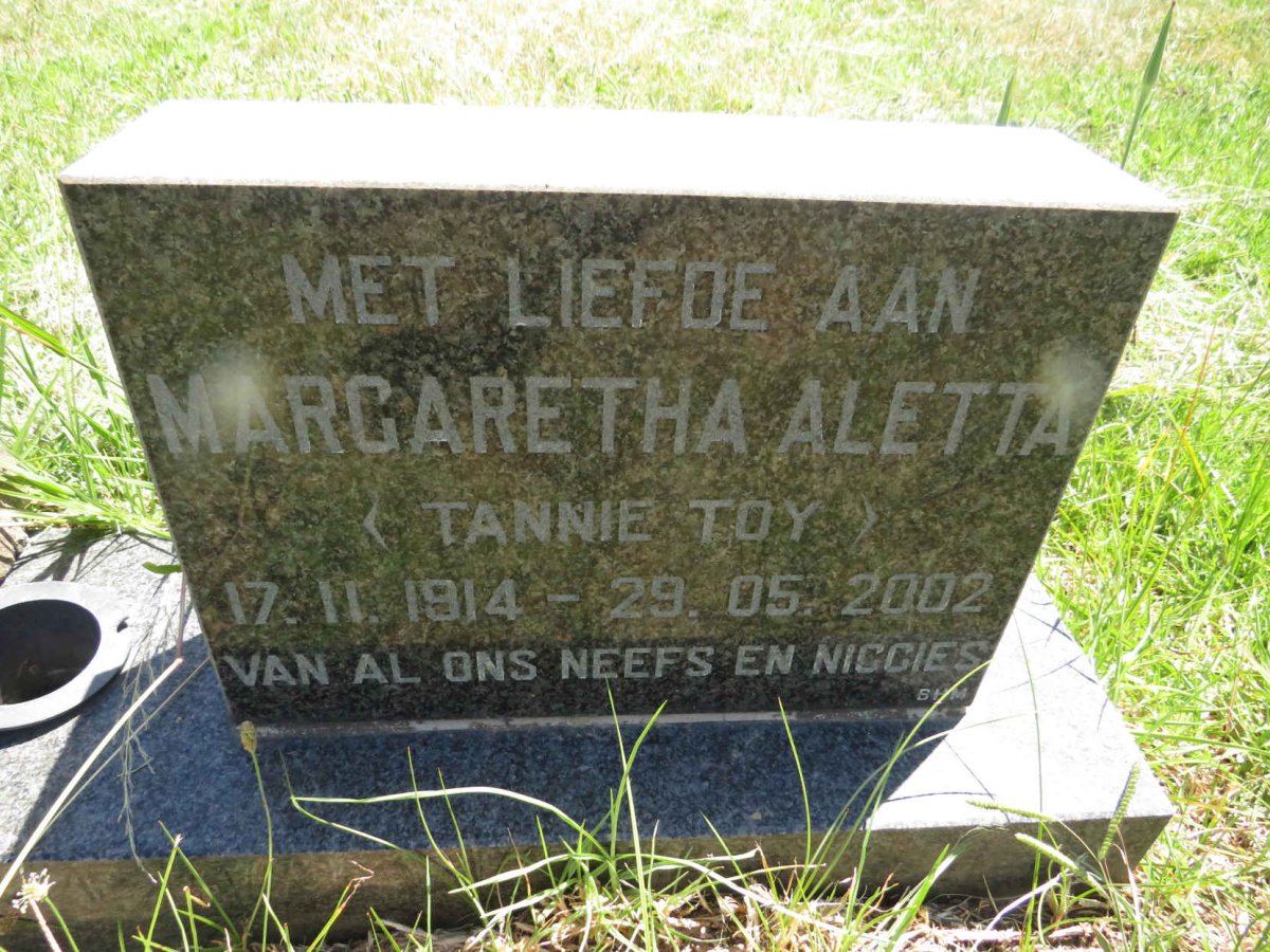 ? Margaretha Aletta 1914-2002