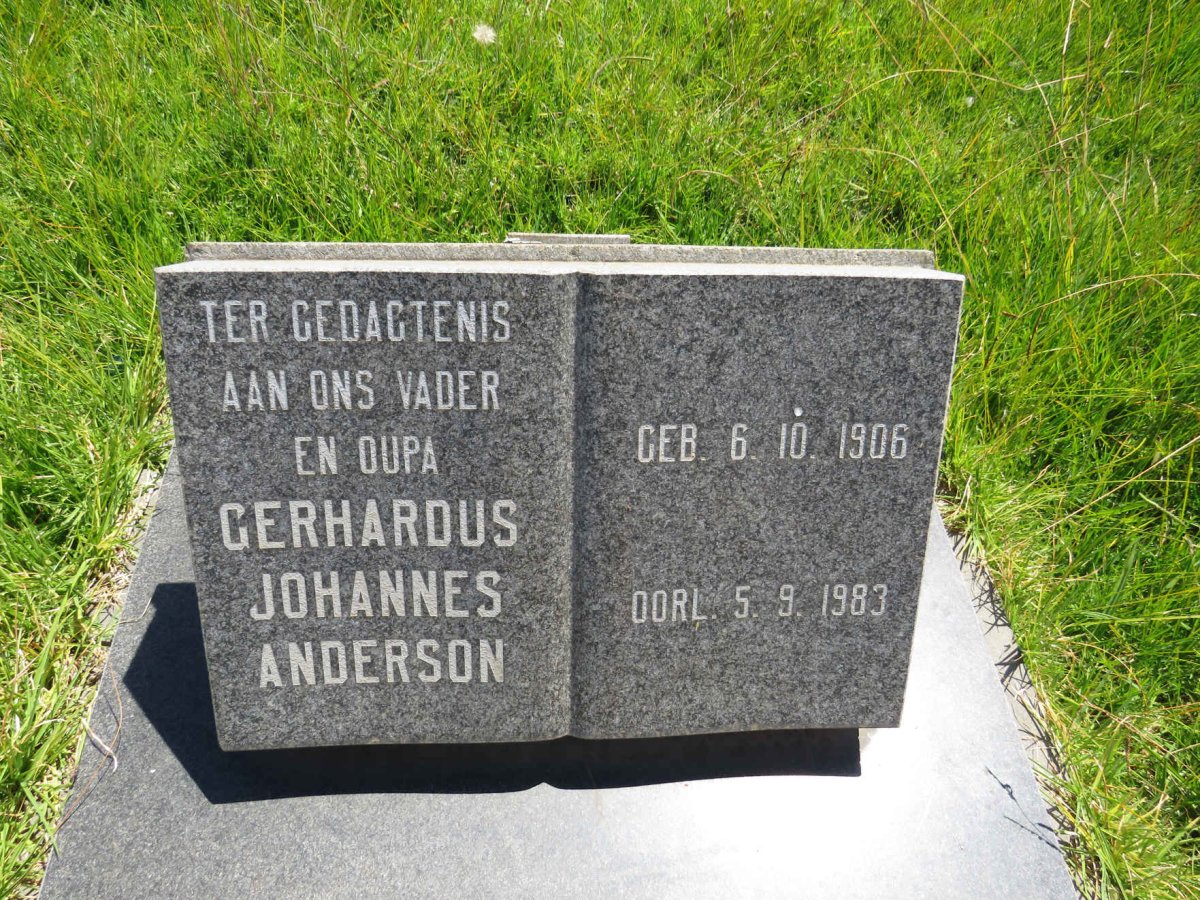 ANDERSON Gerhardus Johannes 1906-1983