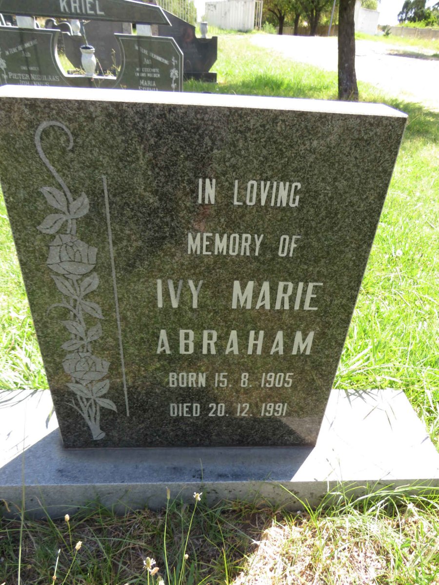ABRAHAM Ivy Marie 1905-1991