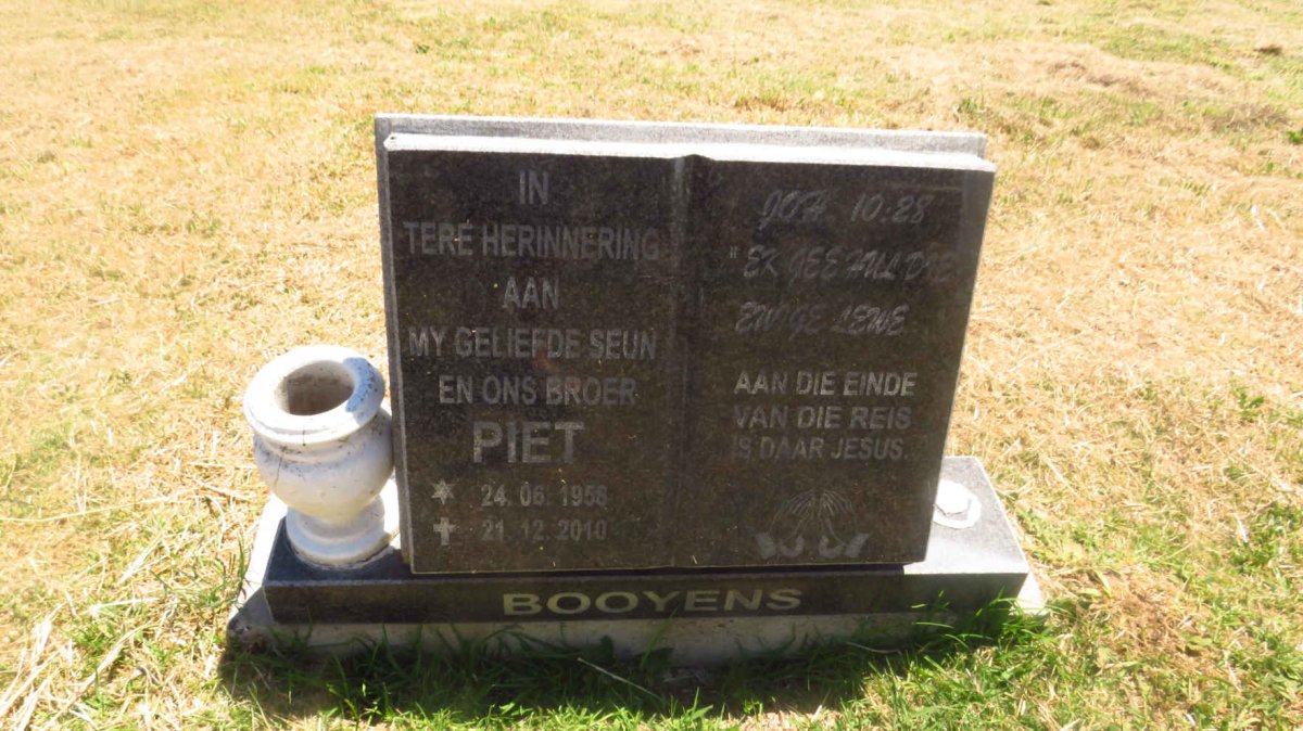 BOOYENS Piet 1958-2010