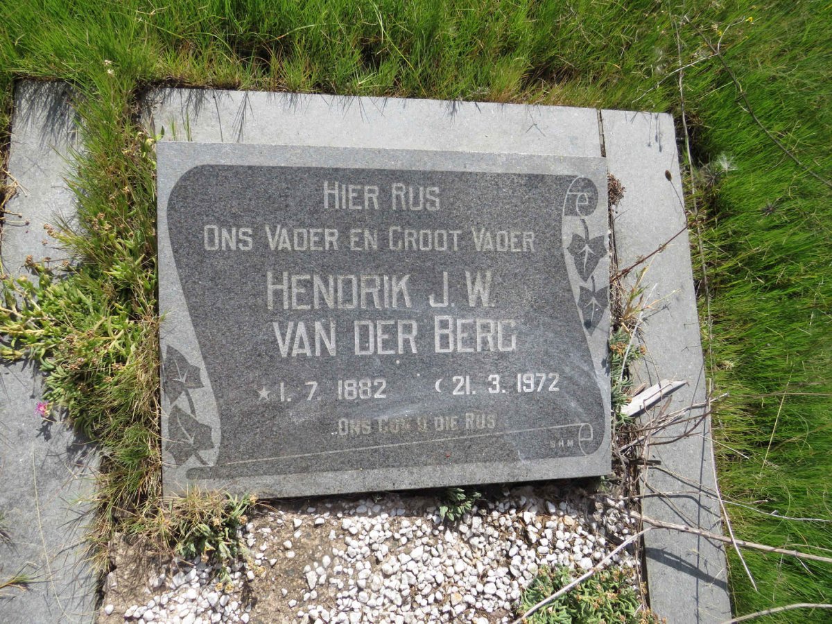 BERG Hendrik J.W., van der 1882-1972