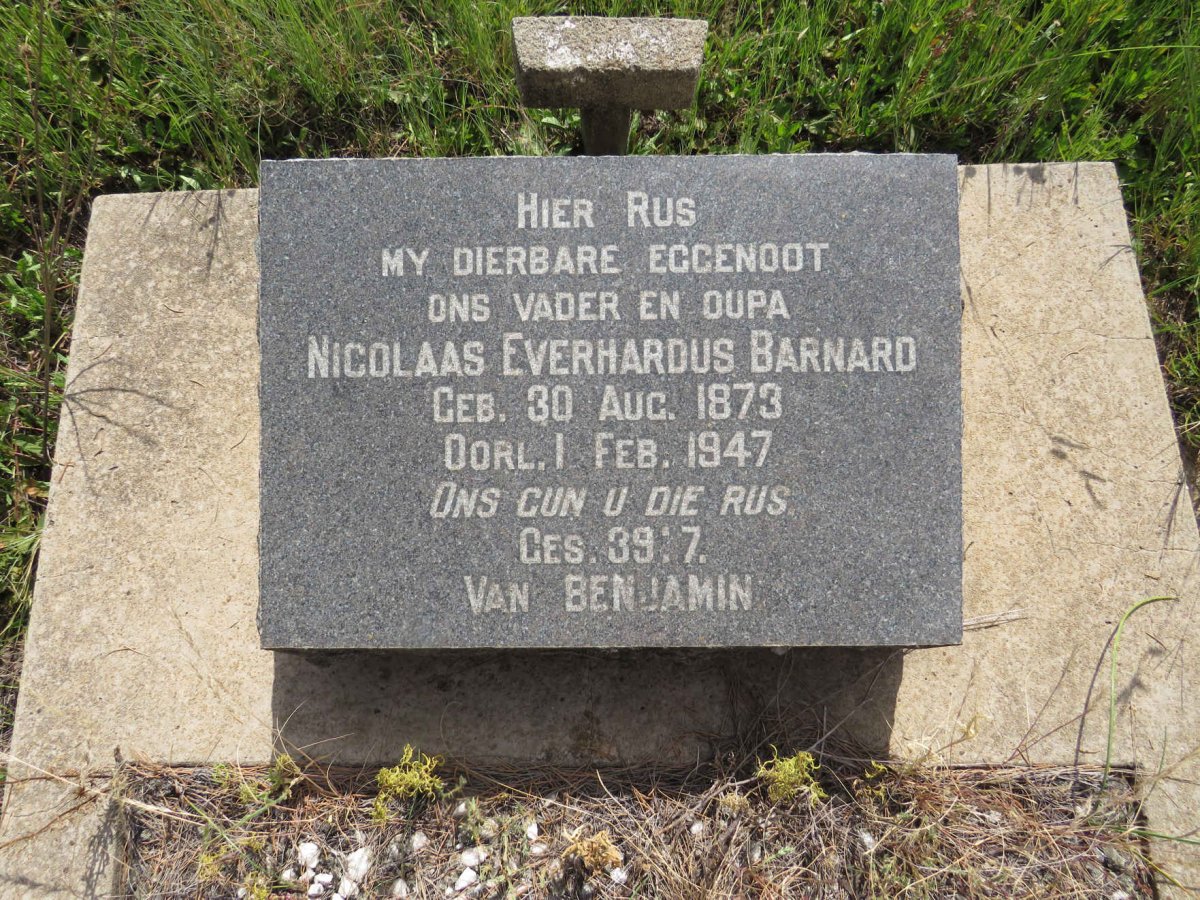 BARNARD Nicolaas Everhardus 1873-1947