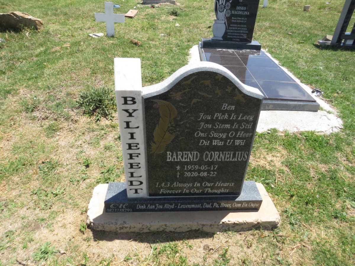 BYLIEFELDT Barend Cornelius 1959-2020