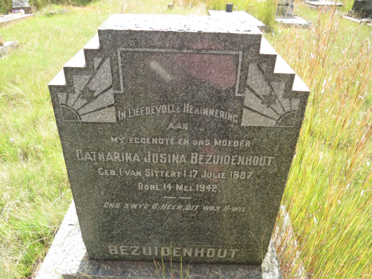 BEZUIDENHOUT Catharina Josina nee VAN SITTERT 1887-1942