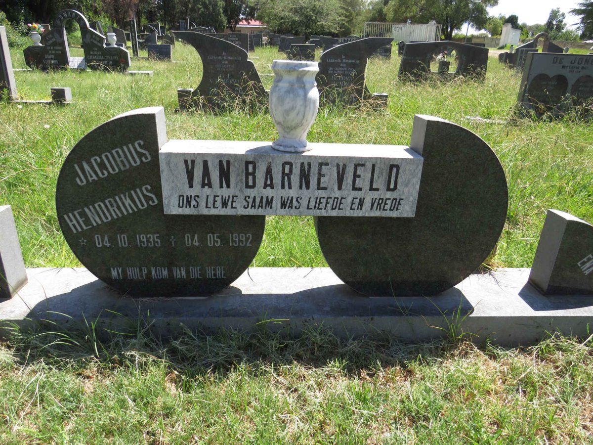 BARNEVELD Jacobus Hendrikus, van 1935-1992