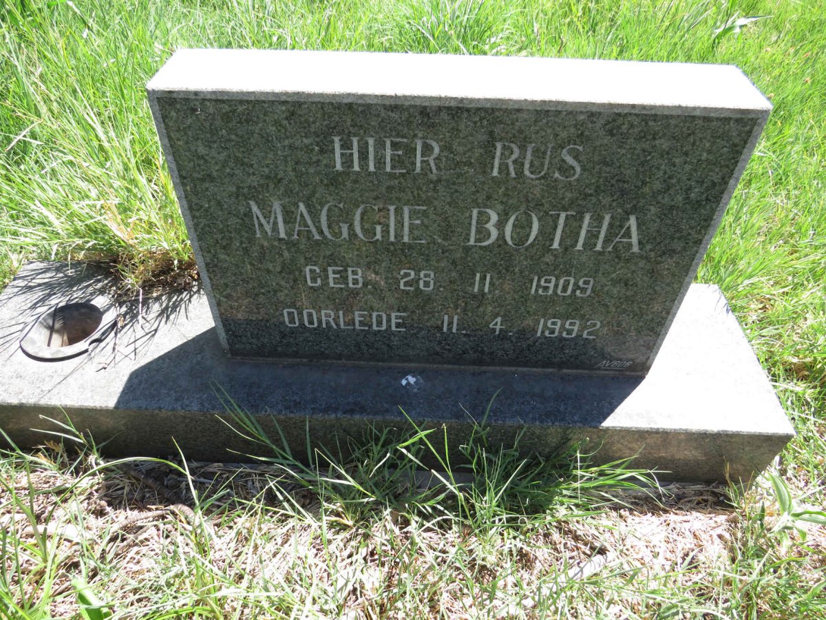 BOTHA Maggie 1909-1992
