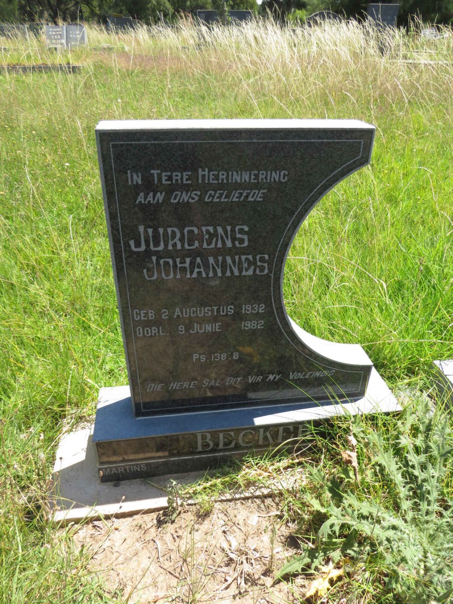 BECKER Jurgens Johannes 1932-1982
