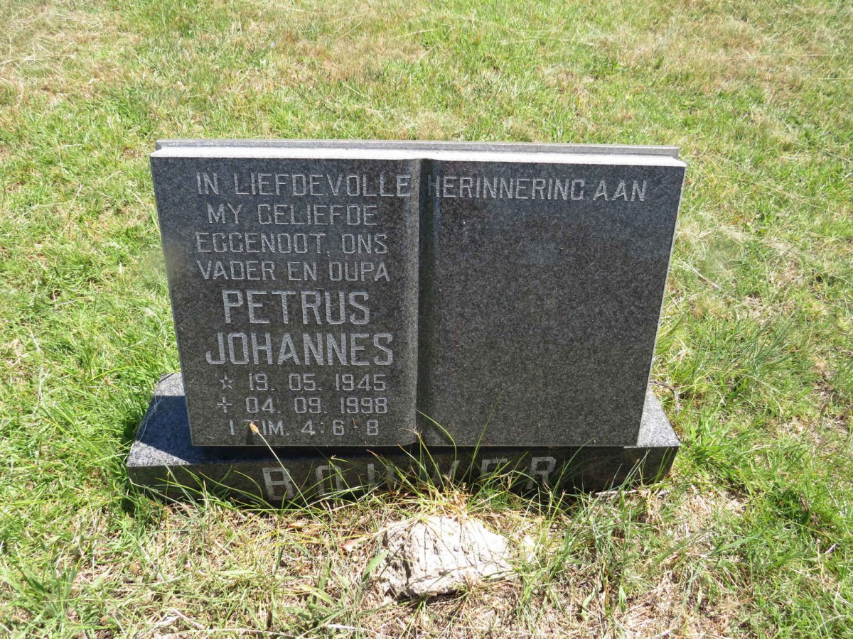 BOUWER Petrus Johannes 1945-1998