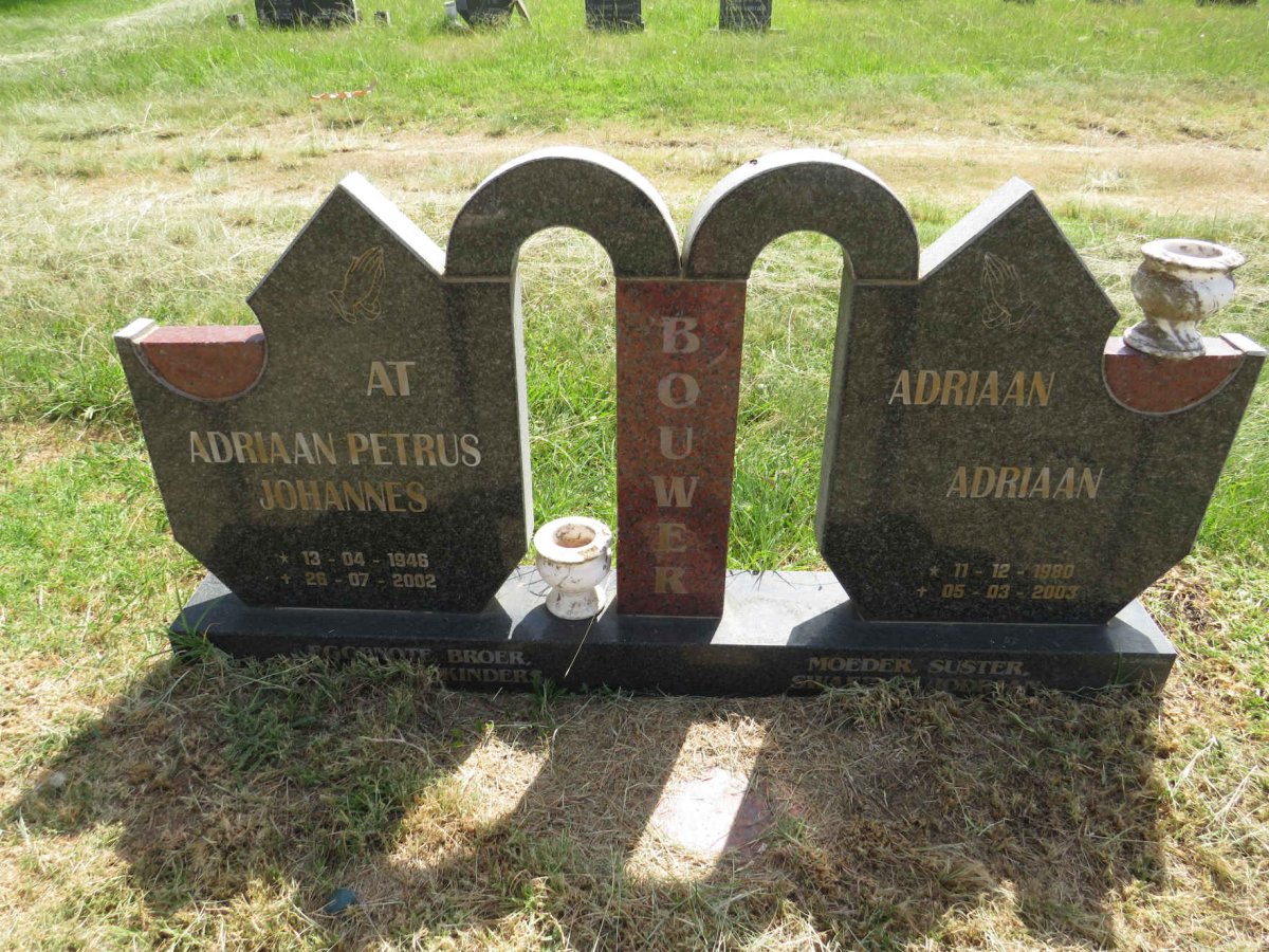 BOUWER Adriaan Petrus Johannes 1946-2002 :: BOUWER Adriaan 1980-2003 