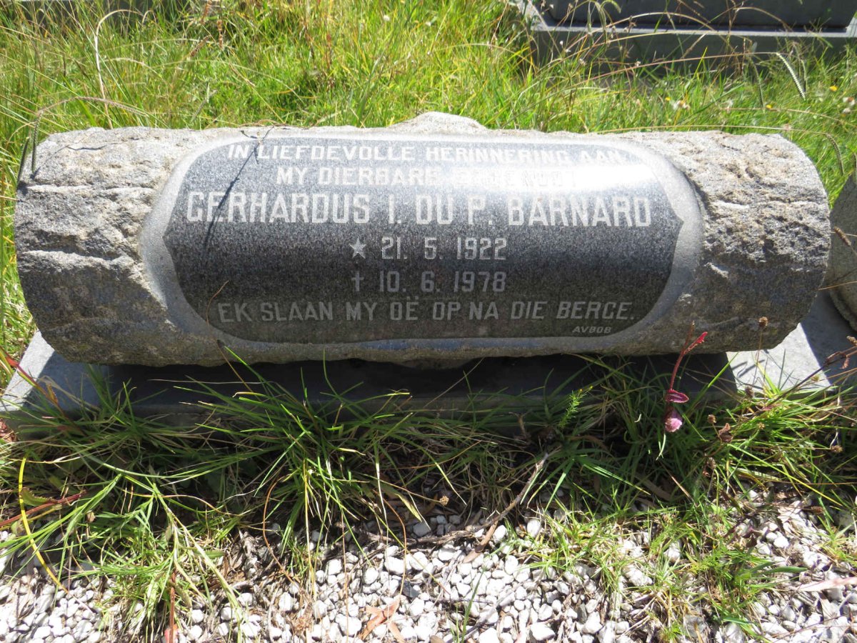 BARNARD Gerhardus I. Du P. 1922-1978
