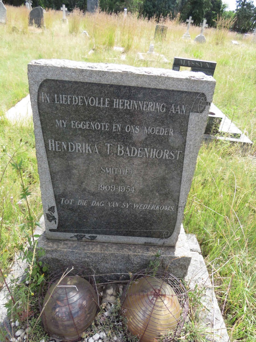 BADENHORST Hendrika T. 1909-1954