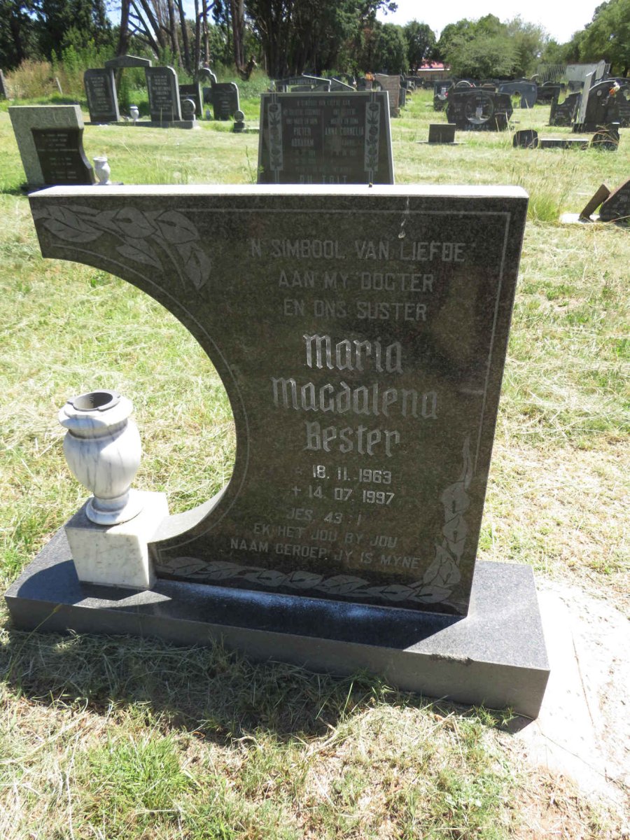 BESTER Maria Magdalena 1963-1997