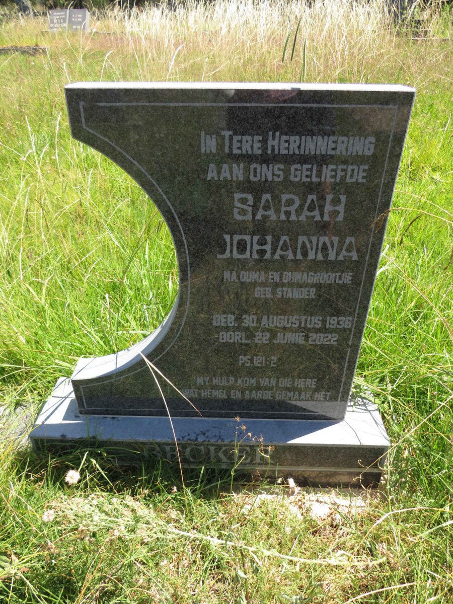 BECKER Sarah Johanna 1936-2022