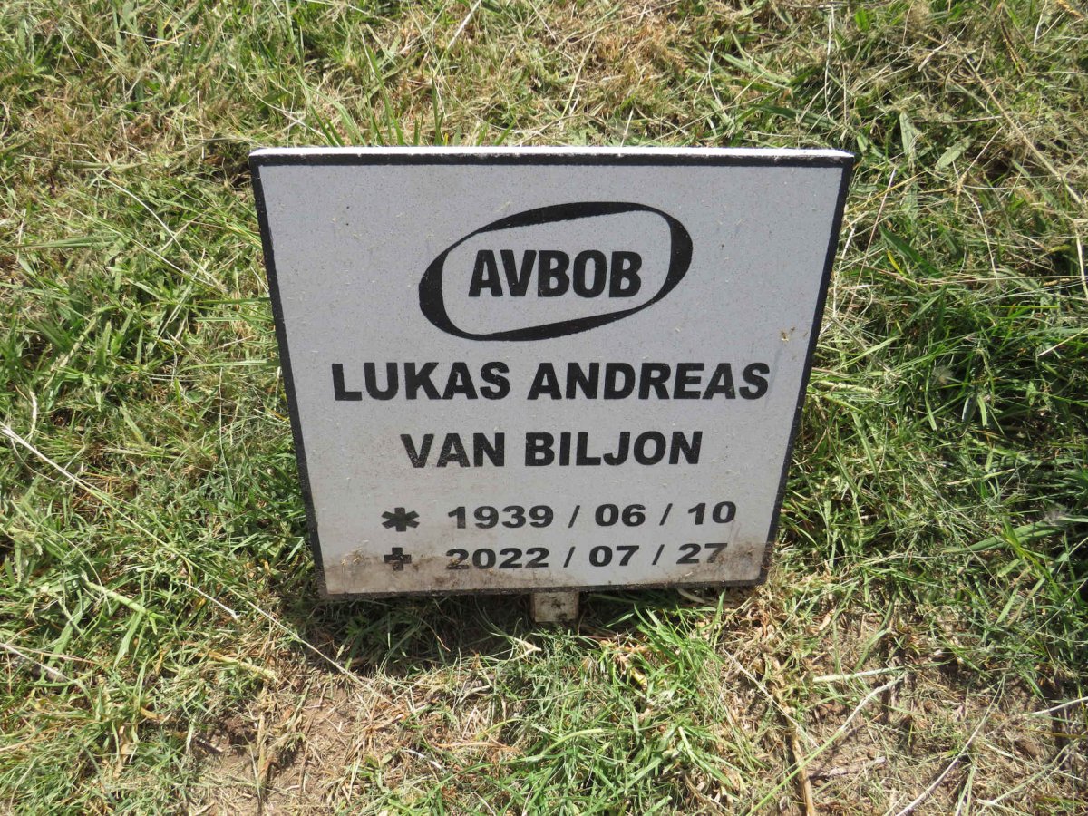 BILJON Lukas Andreas, van 1939-2022