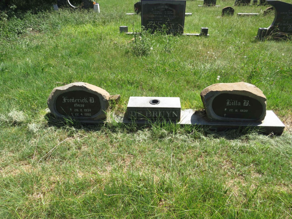 BRUYN Frederick D., de 1934-1992 & Lilla B. 1939-