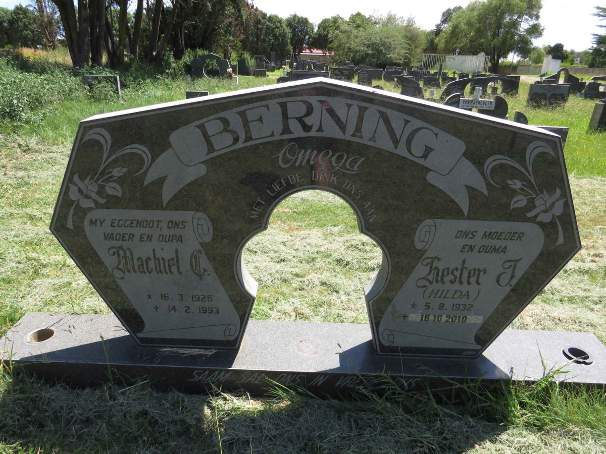 BERNING Machiel C. 1925-1993 & Hester J. 1932-2010