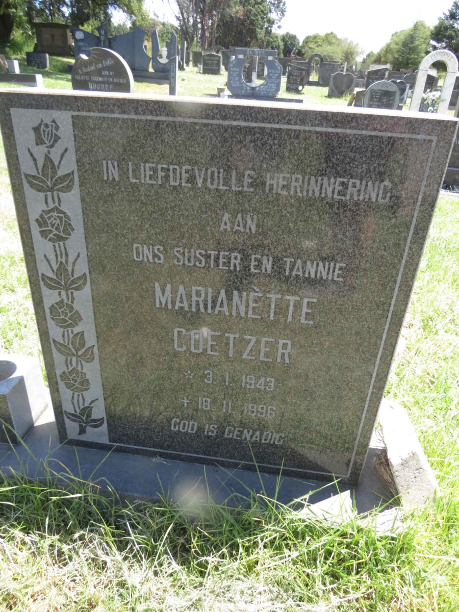 COETZER Marianette 1943-1996