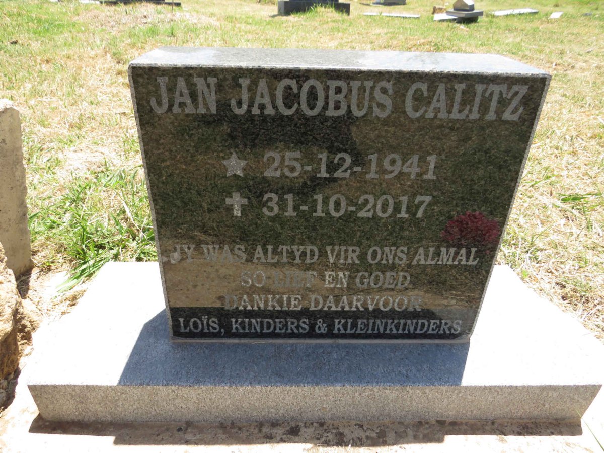 CALITZ Jan Jacobus 1941-2017