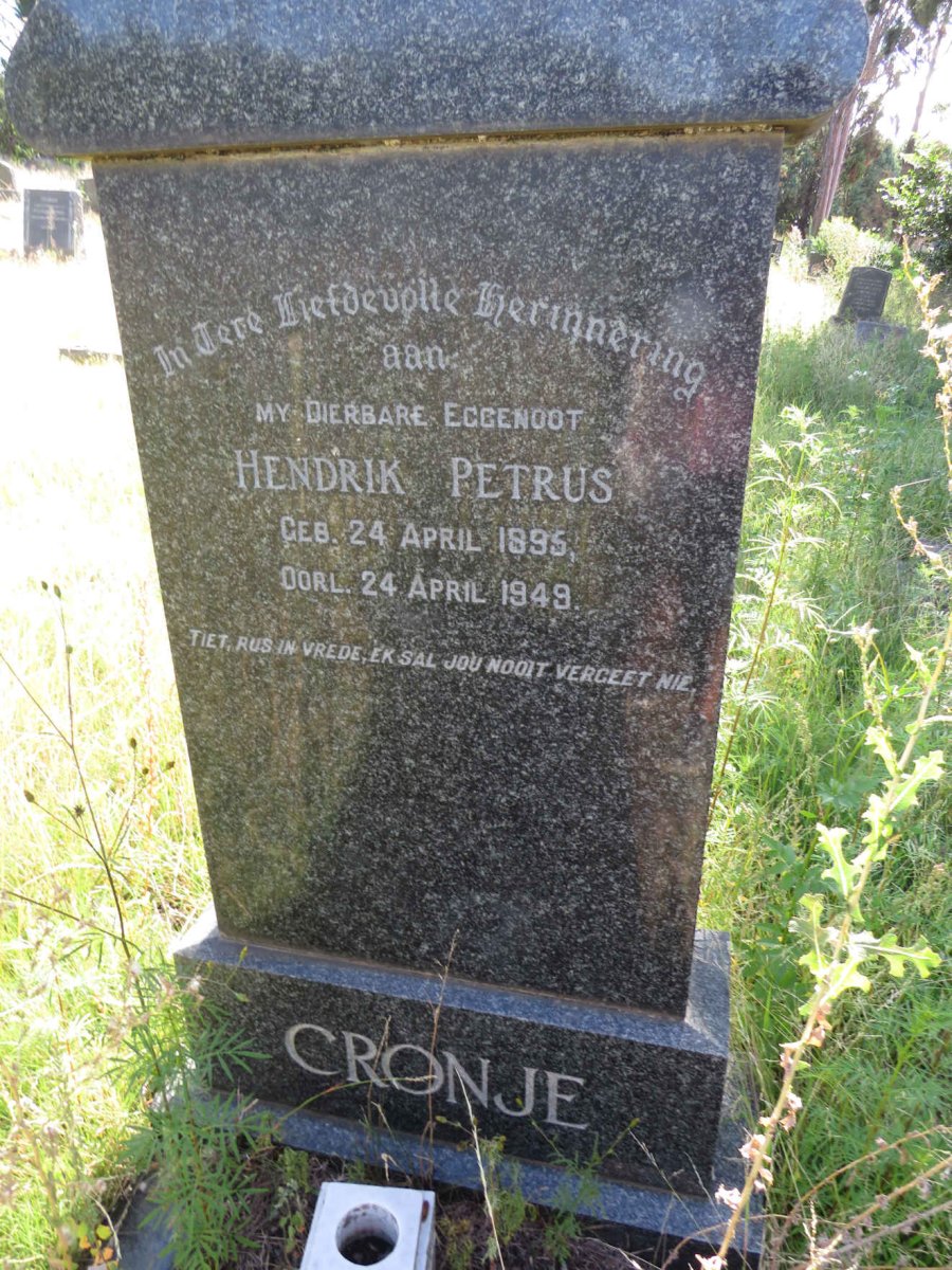 CRONJE Hendrik Petrus 1895-1949