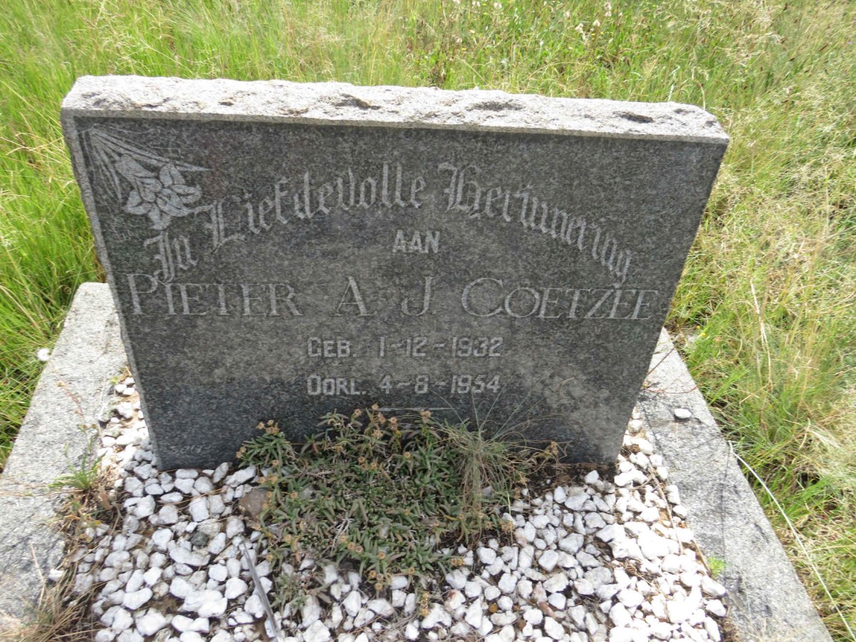 COETZEE Pieter A.J. 1932-1954