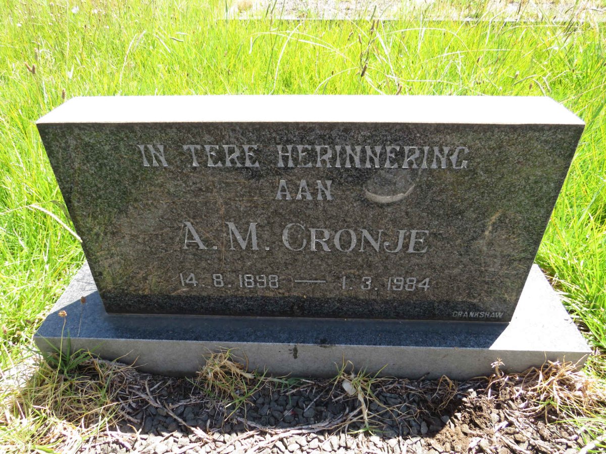 CRONJE A.M. 1898-1984