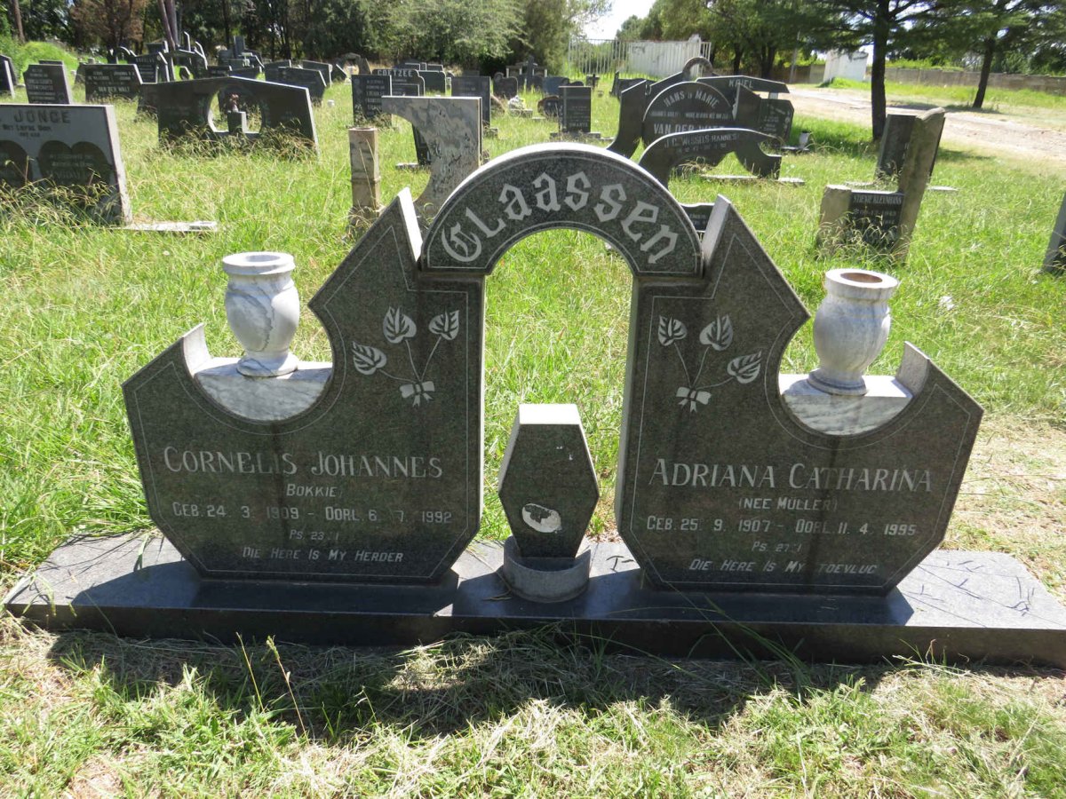 CLAASSEN Cornelis Johannes 1909-1992 & Adriana Catharina MULLER 1907-1995