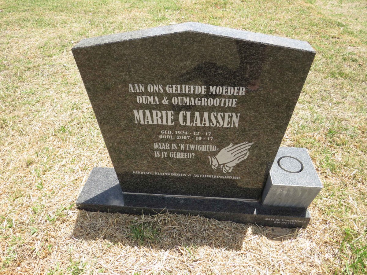 CLAASSEN Marie 1924-2007