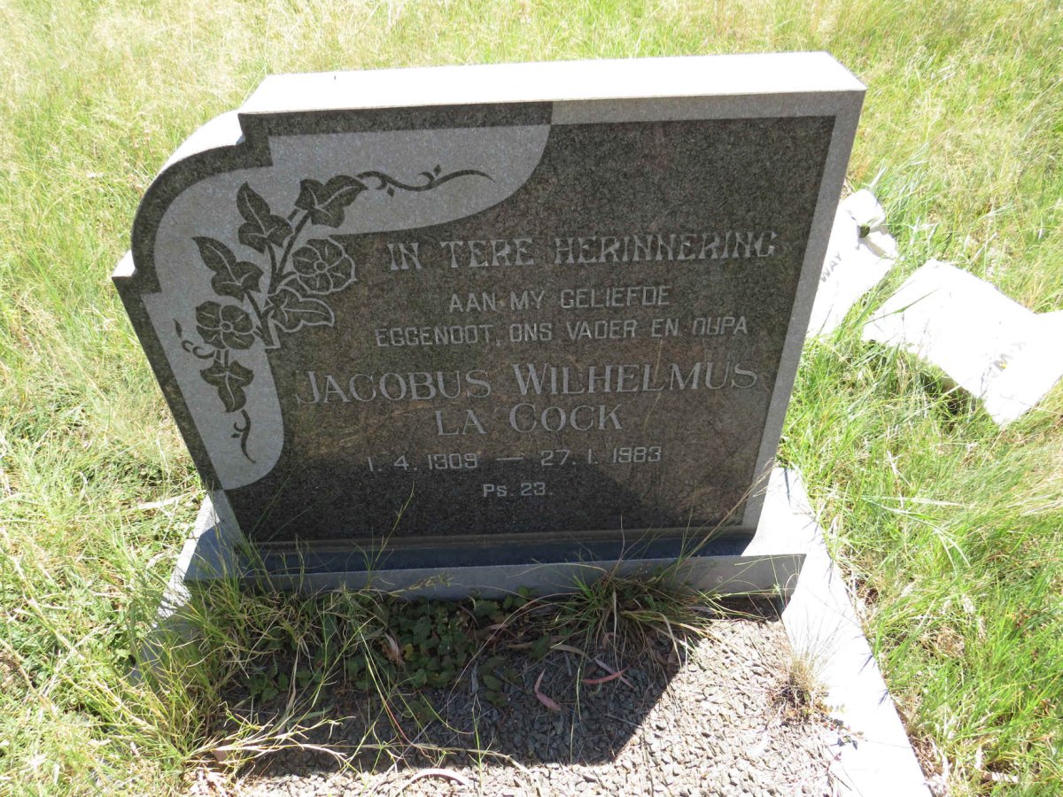 COCK Jacobus Wilhelmus, la 1909-1983
