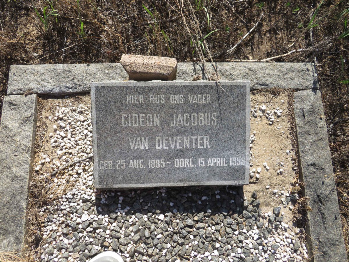 DEVENTER Gideon Jacobus, van 1885-1959 