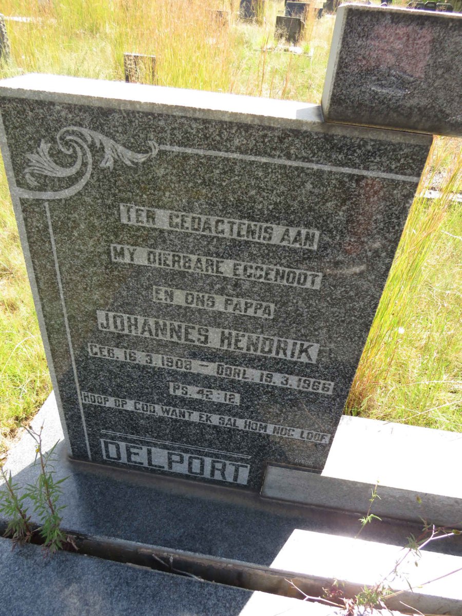 DELPORT Johannes Hendrik 1908-1966