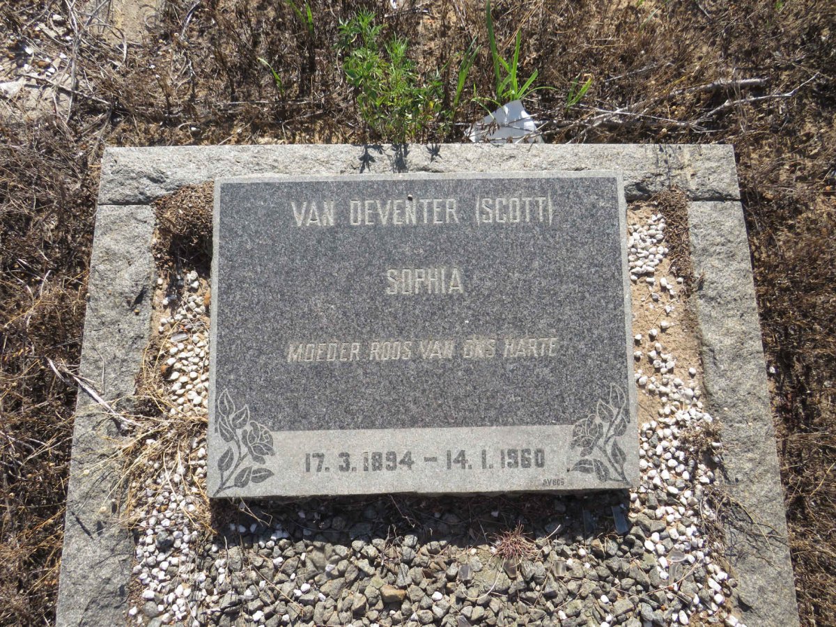 DEVENTER Sophia, van nee SCOTT 1894-1960