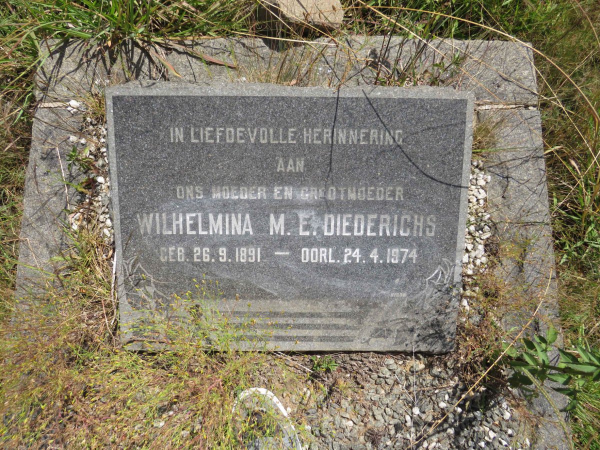 DIEDERICHS Wilhelmina M. E. 1891-1974