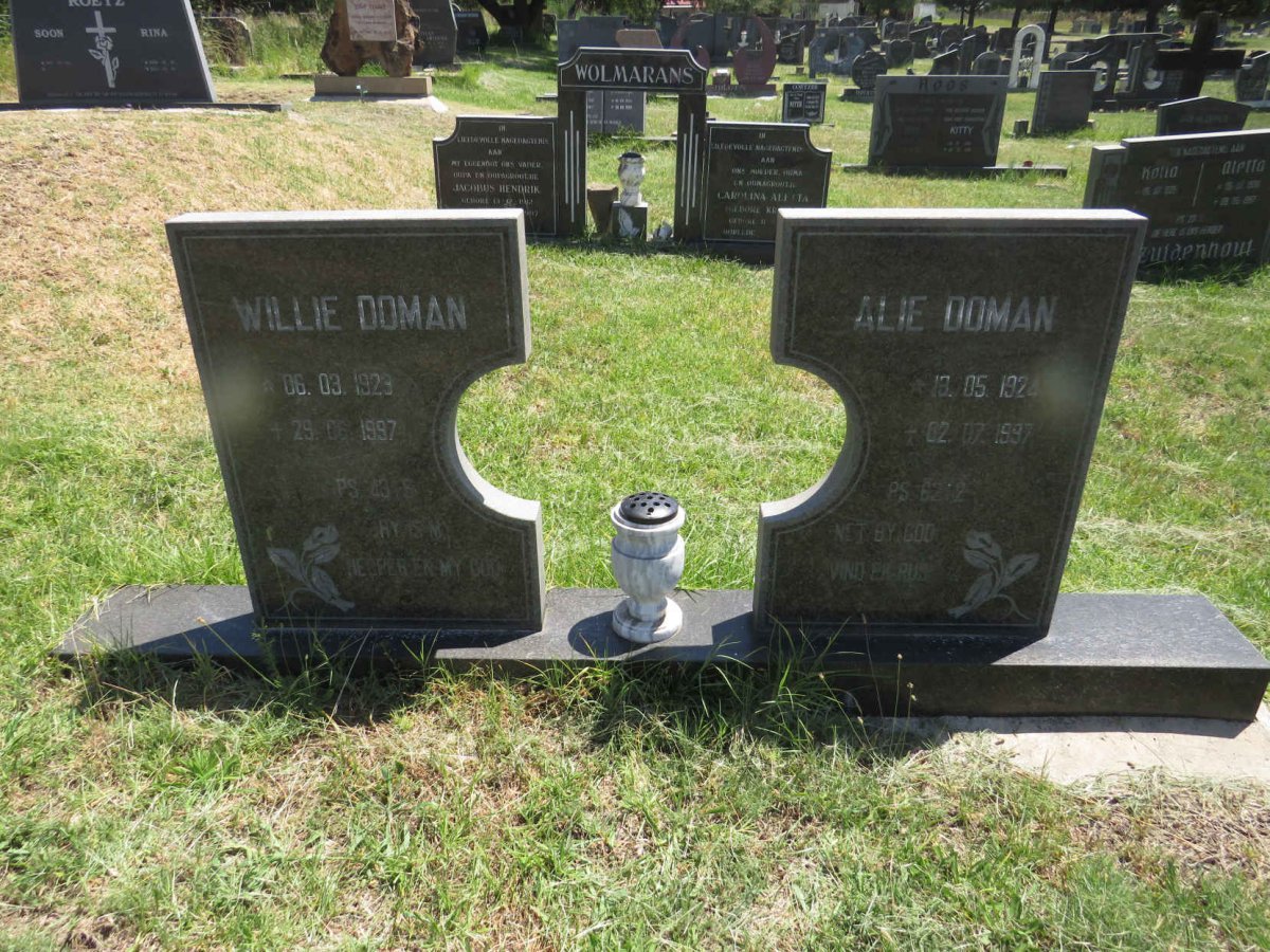 DOMAN Willie 1923-1997 & Alie 1924-1997