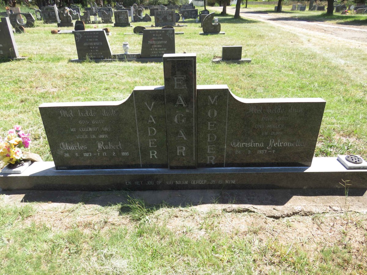 EAGER Charles Robert 1927-1995 & Christina Petronella 1937-