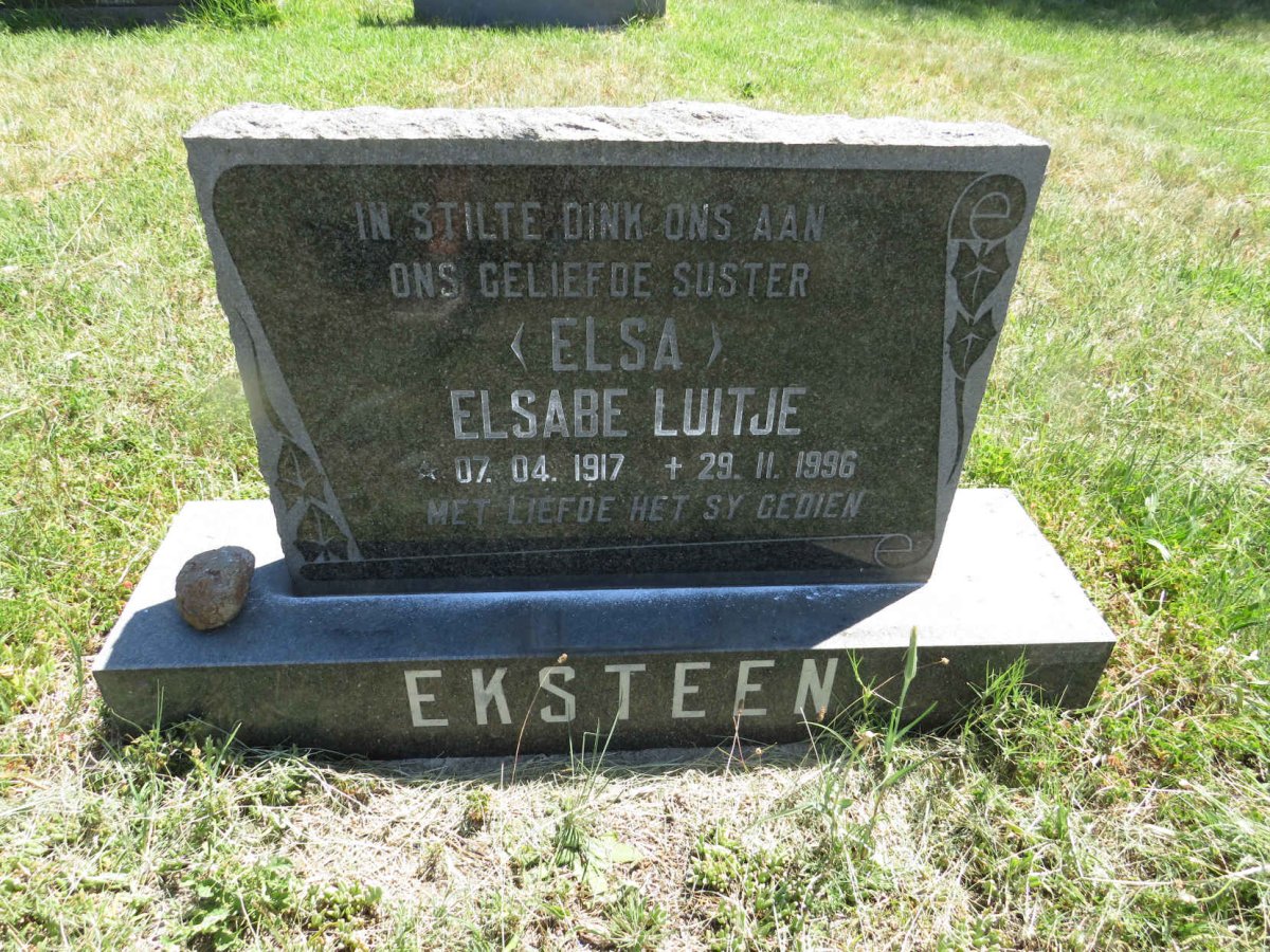 EKSTEEN Elsabe Luitje 1917-1996
